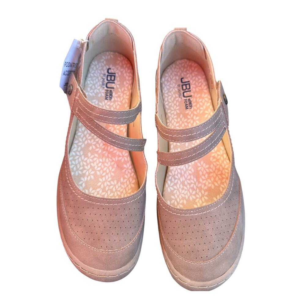JBU by Jambu Fawn Mary Jane Flats Women’s 9M Taupe Memory Foam Comfort Shoes